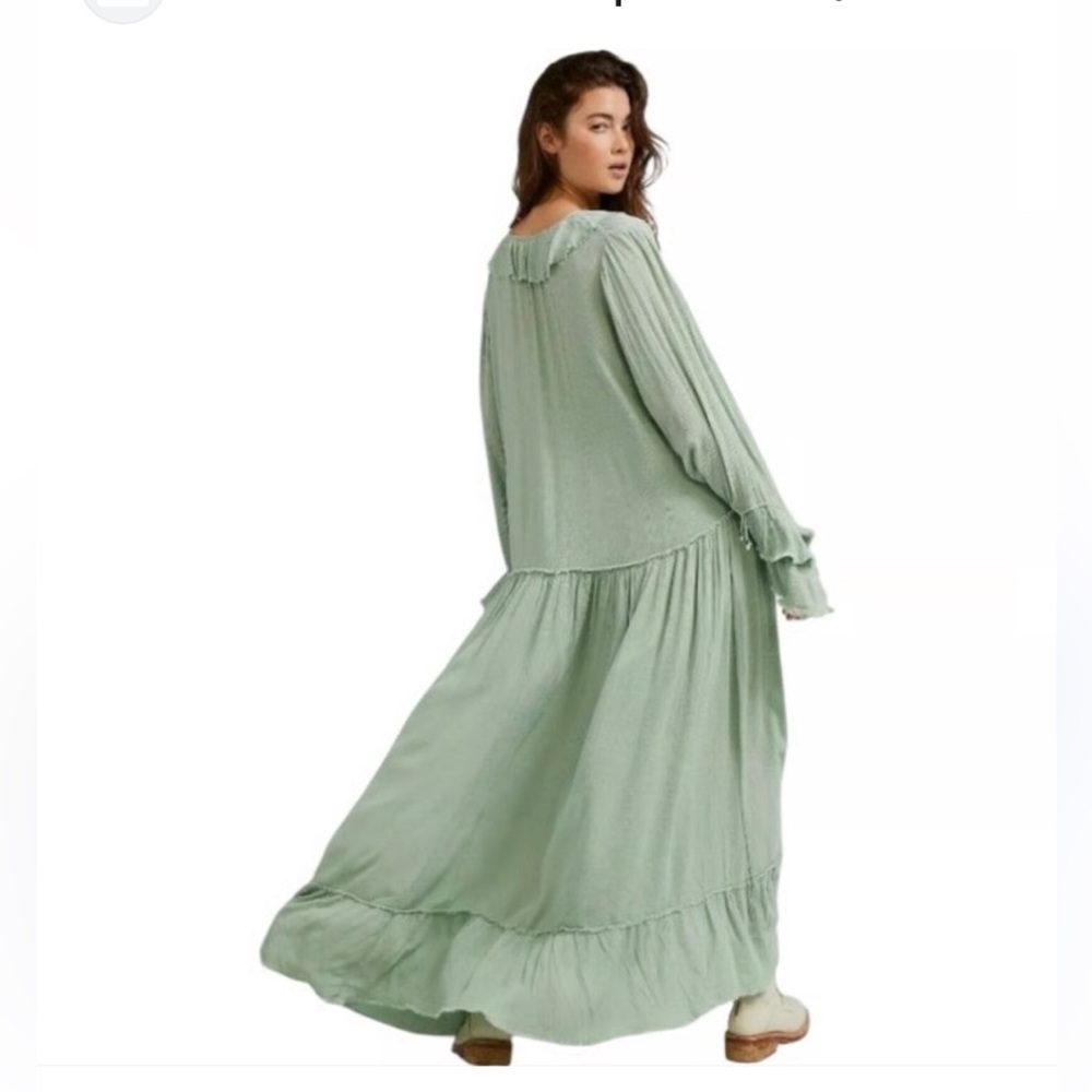 Free People Sweet Darlin’ Maxi Dress in Minted Jade - Large - Picture 2 of 12